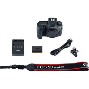 Canon EOS 5D Mark IV Digital SLR Camera Bundle with EF 24-105mm f/4L is II USM Lens + Professional Accessory Bundle (14 Items) (Renewed)