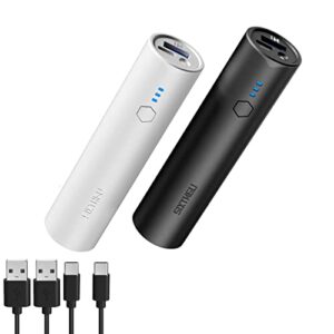 sixthgu portable-charger-power-bank-5000mah-2-pack, small mini compact battery pack with fast charging and flashlight and usb-c (recharge only) for iphone, samsung and more