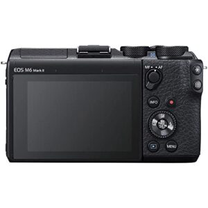 Canon EOS M6 Mark II Mirrorless Digital Camera with 15-45mm Lens and EVF-DC2 Viewfinder (Black) (3611C011) + 64GB Tough Card + Case + Filter Kit + Photo Software + 2 x LPE17 Battery + More (Renewed)