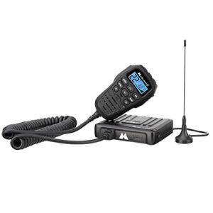 midland – mxt275 micromobile gmrs radio – 15 watts two-way radio with integrated control microphone – overland caravanning tractors – detachable external magnetic mount antenna – 8 repeater channels
