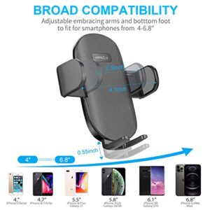 APPS2Car Suction Cup Car Phone Holder Mount, Dashboard/Windshield/Window Phone Holder for Car with Ultra Sticky Gel Pad, Compatible with iPhone, Samsung, All Cellphone, Thick Case & Big Phone Friendly