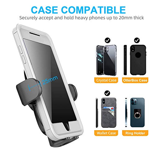 APPS2Car Suction Cup Car Phone Holder Mount, Dashboard/Windshield/Window Phone Holder for Car with Ultra Sticky Gel Pad, Compatible with iPhone, Samsung, All Cellphone, Thick Case & Big Phone Friendly