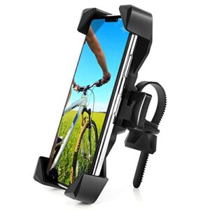 aonkey one-touch release bike phone mount, 360° rotatable cell phone holder for bike handlebar/stem, universal bicycle phone holder compatible with iphone 12 11 pro xs max, samsung, 4.0″-6.5″ phones