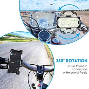 AONKEY One-Touch Release Bike Phone Mount, 360° Rotatable Cell Phone Holder for Bike Handlebar/Stem, Universal Bicycle Phone Holder Compatible with iPhone 12 11 Pro Xs Max, Samsung, 4.0"-6.5" Phones