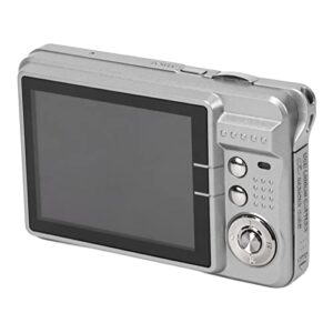 digital camera, 4k 48mp 2.7 inch lcd rechargeable compact camera for shooting (silver)