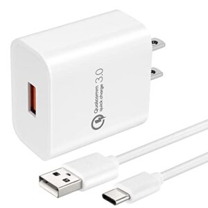 tpltech quick charge3.0 wall charger high speed charging for xiaomi redmi note 7 8/note 8 9 pro/9s,mi 8/8 lite/8 pro,mi 9 se lite,9t dash pro,mi a2 a3,mi mix 3 2/mix 2s,pocophone f1,6.5ft type c cord