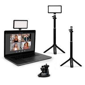 lume cube broadcast lighting kit (pack of 2) | zoom lighting, webcam light for computer | video conference lighting kit for laptop with adjustable brightness & color temp, tripod & mount included