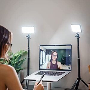Lume Cube Broadcast Lighting Kit (Pack of 2) | Zoom Lighting, Webcam Light for Computer | Video Conference Lighting Kit for Laptop with Adjustable Brightness & Color Temp, Tripod & Mount Included