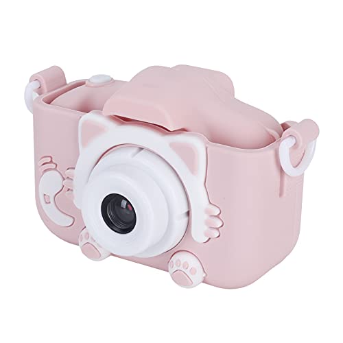 Digital Camera,Toddler Camera,Children Camera 40MP Cartoon Cat Photograph Camera,Anti-Drop Children Cartoon Selfie Dual Camera with Puzzle Games Birthday Gifts(Pink)