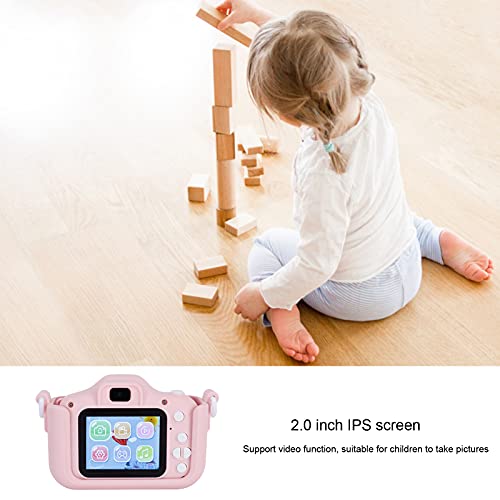 Digital Camera,Toddler Camera,Children Camera 40MP Cartoon Cat Photograph Camera,Anti-Drop Children Cartoon Selfie Dual Camera with Puzzle Games Birthday Gifts(Pink)