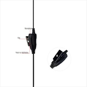 MONICONA G Shape Ear Hook Earpiece In-line PTT Mic Earphone Headset for Motorola EVX-S24 Yaese VX-6R FT-270R Icom IC-4300L IC-M25 Standard Horizon HX320 HX210 HX40 HX890 Two Way Radio Replace MH-89A4B