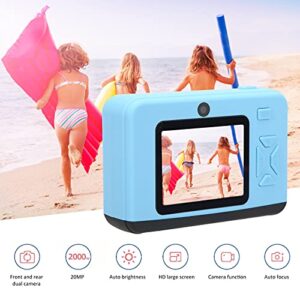 01 Small Camera, Dual Lens Digital Video Camera Multifunction with Anti-Lost Strap for Recording Videos for Taking Photos(Blue)