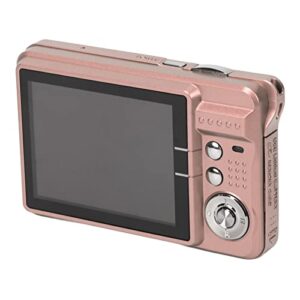 digital camera, portable 48mp 4k rechargeable compact camera for shooting (pink)