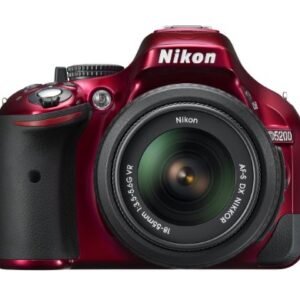 Nikon D5200 CMOS DSLR with 18-55mm f/3.5-5.6 AF-S NIKKOR Zoom Lens (Red) (Discontinued by Manufacturer)