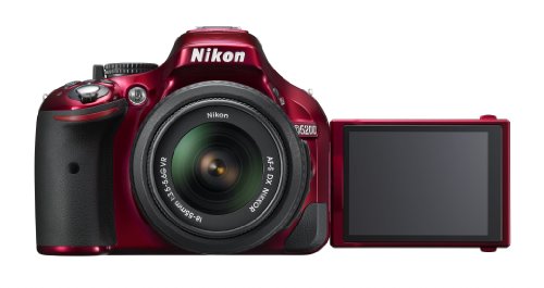Nikon D5200 CMOS DSLR with 18-55mm f/3.5-5.6 AF-S NIKKOR Zoom Lens (Red) (Discontinued by Manufacturer)