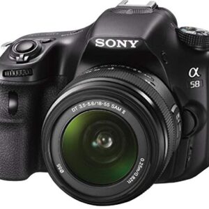 Sony SLT-A58K Digital SLR Kit with 18-55mm Zoom Lens, 20.1MP SLR Camera with 3-Inch LCD Screen (Black)