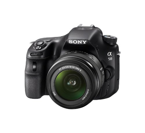 Sony SLT-A58K Digital SLR Kit with 18-55mm Zoom Lens, 20.1MP SLR Camera with 3-Inch LCD Screen (Black)