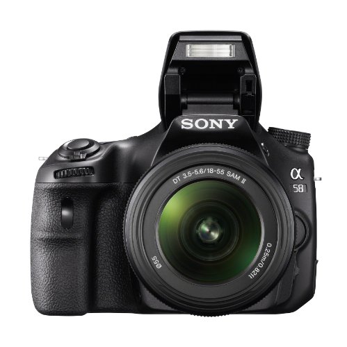 Sony SLT-A58K Digital SLR Kit with 18-55mm Zoom Lens, 20.1MP SLR Camera with 3-Inch LCD Screen (Black)