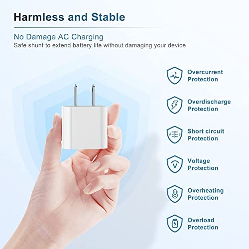 iPhone 14 13 Charger Fast Charging Block, MFi Certified Type-C Wall Plug and USB C to Lightning Cable Cord 6ft,Apple Charger Power Adapter Cube Brick for iPhone 14 Pro/13 Pro Max/12 Mini/12/11/iPad