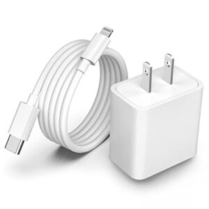 iphone fast charger cable【apple mfi certified】20w pd usb c wall charger type c power adapter lightning cable fasting charging plug compatible with iphone 12/12 pro/11/xs/max/xr/x/8 plus/se 2020, ipad