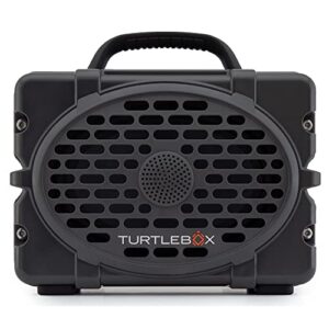 turtlebox gen 2: loud! outdoor portable bluetooth speaker | rugged, ip67, waterproof, impact resistant & dustproof (plays to 120db, pair 2x for true l-r stereo), thunderhead gray/black