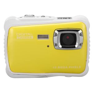 chiciris hd digital camera, cute 12mp kids camera compact for gift for toy(yellow)