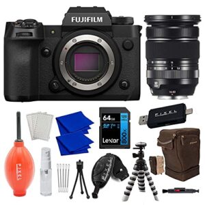 fujifilm x-h2 mirrorless camera with xf16-80mm lens – black with advanced bundle, promaster holster sling bag, lexar 64gb sdx card, promaster lens cleaning pen & more