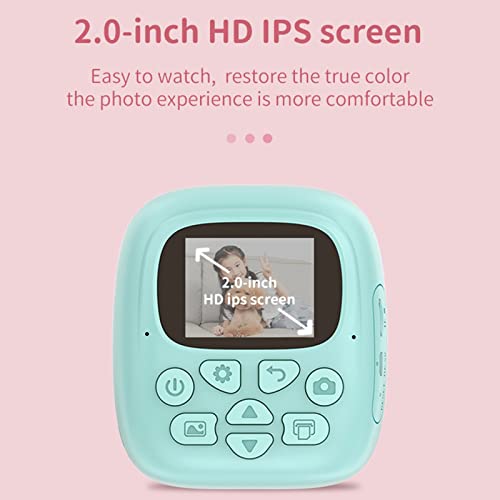 Kids Camera, Mini Childrens Camera Can Shoot or Print at Any Time,Birthday Gifts for Boys Age 3-9, HD Digital Cameras for Portable Toy for 3 4 5 6 7 8 Year Old Girl with 32GB SD Card (Blue)