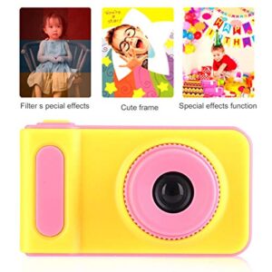 EVTSCAN 2 Inch 1080P Digital Video Camera Cartoon Toy Camera Children Birthday Gift(Pink)