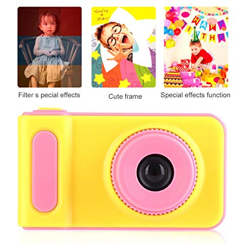 EVTSCAN 2 Inch 1080P Digital Video Camera Cartoon Toy Camera Children Birthday Gift(Pink)