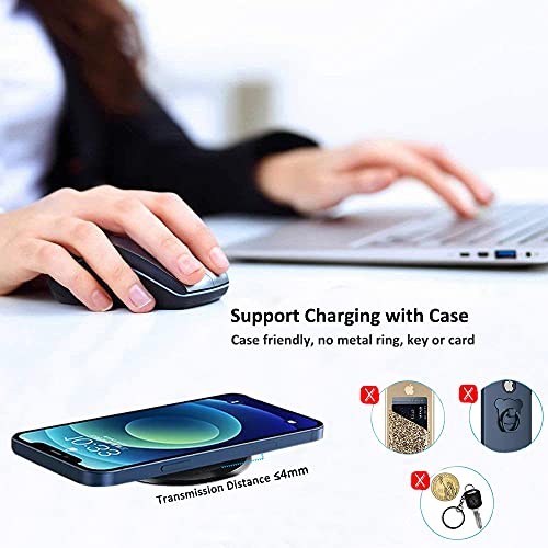 Desk Wireless Charger, hopopower 15W Fast Wireless Charging Station Pad Compatible with iPhone 14/14 Pro/14 Pro Max/13/13 Pro Max/13 Mini/12/12 Pro Max/11/11 Pro/11 Pro Max/Galaxy S22/S21/S20/Note 20