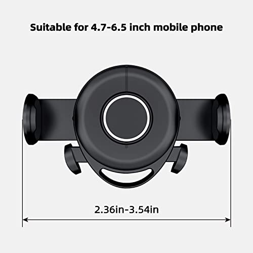 QERRPY Car Phone Holder Mount, Clip On Auto Dashboard & Air Vent & Sun Visor, 360 Degree Rotation One Hand Operation, Fits Most Vehicle and Phones