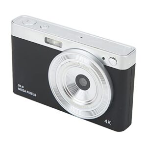 Digital Camera, 4K Digital Camera 2.88in IPS HD Mirrorless Camera AF Autofocus 16X Zoom 50MP Camera for Macro Shooting (Black)