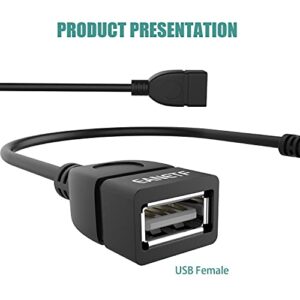 Eanetf USB to Aux Audio Adapter, 3.5mm Male to USB Female Adapter for Playing Music with U-Disk in Your Car,orked only When Your CAR 3.5mm AUX Port Must has Audio decoding Function - 2 Pack