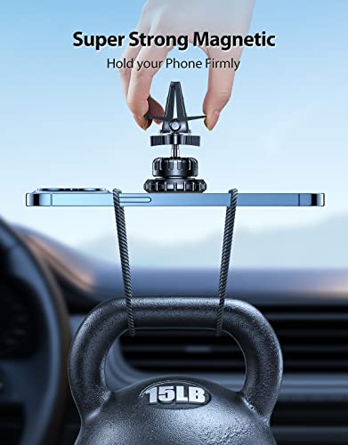 VICSEED 𝟮𝟬𝟮𝟯 𝙐𝙥𝙜𝙧𝙖𝙙𝙚𝙙 Magnetic Phone Holder for Car [6 Strong N55 Magnets] Magnetic Car Mount [1S Put &Take] Car Vent Phone Mount for Car Hands-Free Holder, Fit with All Smartphones