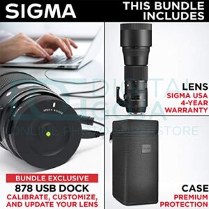 Sigma 150-600mm 5-6.3 Contemporary DG OS HSM Lens for Nikon DSLR Cameras + Sigma USB Dock with Altura Photo Complete Accessory and Travel Bundle