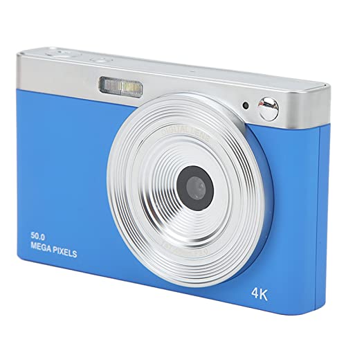 Digital Camera, 4K Digital Camera 2.88in IPS HD Mirrorless Camera AF Autofocus 16X Zoom 50MP Camera for Macro Shooting (Blue)