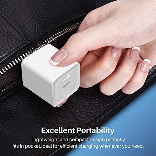 TOZO C1 USB C 20W PD Power Adapter Fast Wall Charger Type C Compatible for iPhone 14/14 Plus/14 Pro/14 Pro Max,iPhone 13/12/Pro/Pro Max/11,iPad Pro,Samsung Galaxy White(Cable not Included)