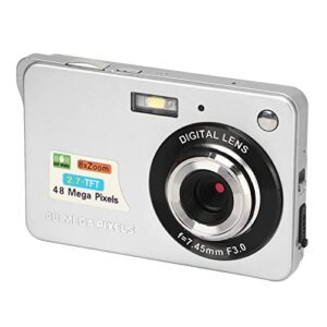 vlogging camera, 2.7 inch 4k lcd portable digital camera for shooting (silver)
