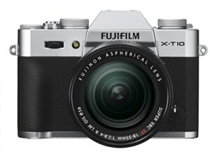fujifilm x-t10 silver mirrorless digital camera kit with xf18-55mm f2.8-4.0 r lm ois lens