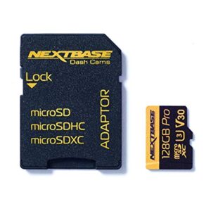 Nextbase 128GB U3 Micro SD Memory Card - with Adapter - Compatible with Nextbase in-Car Dash Cams Series 1 and 2