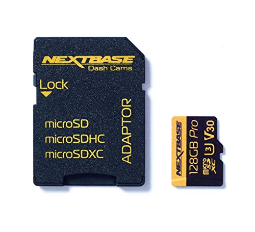 Nextbase 128GB U3 Micro SD Memory Card - with Adapter - Compatible with Nextbase in-Car Dash Cams Series 1 and 2