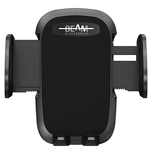 Beam Electronics Car Phone Mount Holder Universal Phone Car Air Vent Mount Holder Cradle Compatible for iPhone 12 11 Pro Max XS XS XR X 8+ 7+ SE 6s 6+ 5s 4 Samsung Galaxy S4-S10 LG Nexus Nokia (Black)