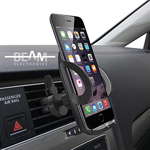 Beam Electronics Car Phone Holder Mount, Phone Car Air Vent Mount Holder Cradle Compatible for iPhone 12 11 Pro Max XS XS XR X 8+ 7+ SE 6s 6+ 5s 4 Samsung Galaxy S4-S10 LG Nexus Nokia