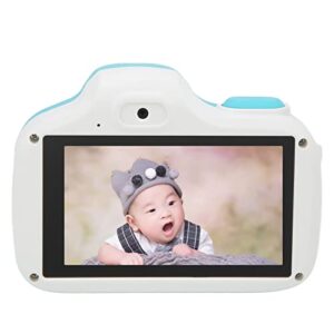 zyyini kids camera, 3 inch ips touch screen mini digital children’s camera dual-camera cartoon video player,with wifi and silicone camera case, for girls boys