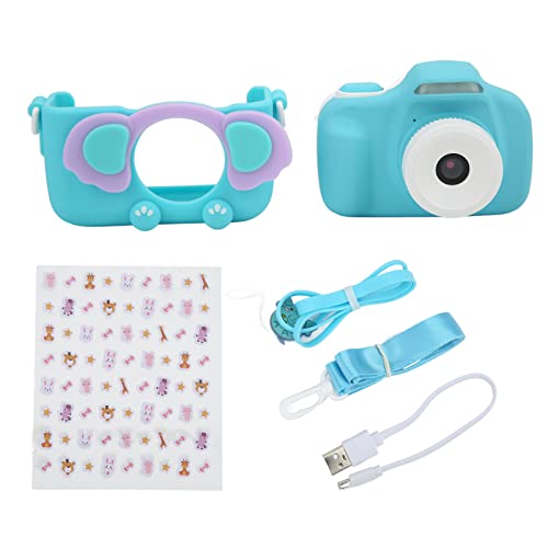 Zyyini Kids Camera, 3 Inch IPS Touch Screen Mini Digital Children's Camera Dual-Camera Cartoon Video Player,with WiFi and Silicone Camera Case, for Girls Boys