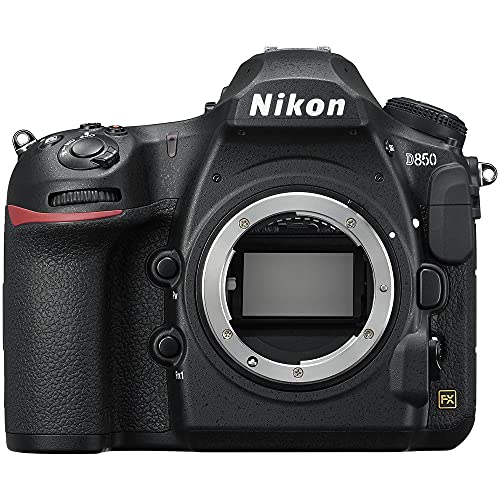 Nikon D850 45.7MP DSLR Digital Camera (Body Only) (1585) Deluxe Bundle with 64GB Extreme PRO SD Card + (2) Extra Compatible Batteries + Large Camera Bag + Wireless Remote (Renewed)