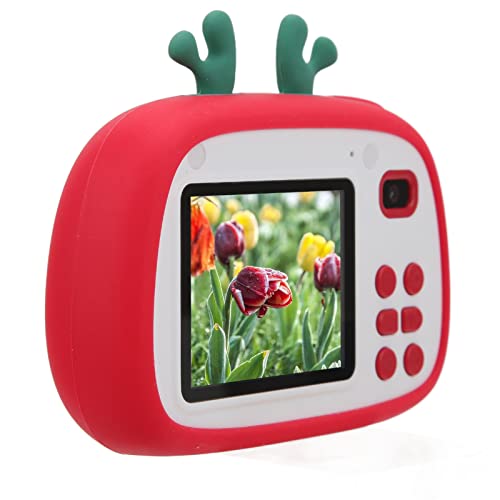 Shanrya Cute Kids Camera, Kid Camera 18 Million HD Small Portable Christmas Style for Indoor for Outdoor