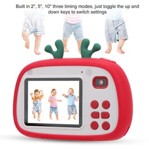 Shanrya Cute Kids Camera, Kid Camera 18 Million HD Small Portable Christmas Style for Indoor for Outdoor