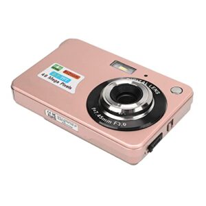 compact camera, 4k 2.7in lcd digital camera anti shake portable for photography (pink)